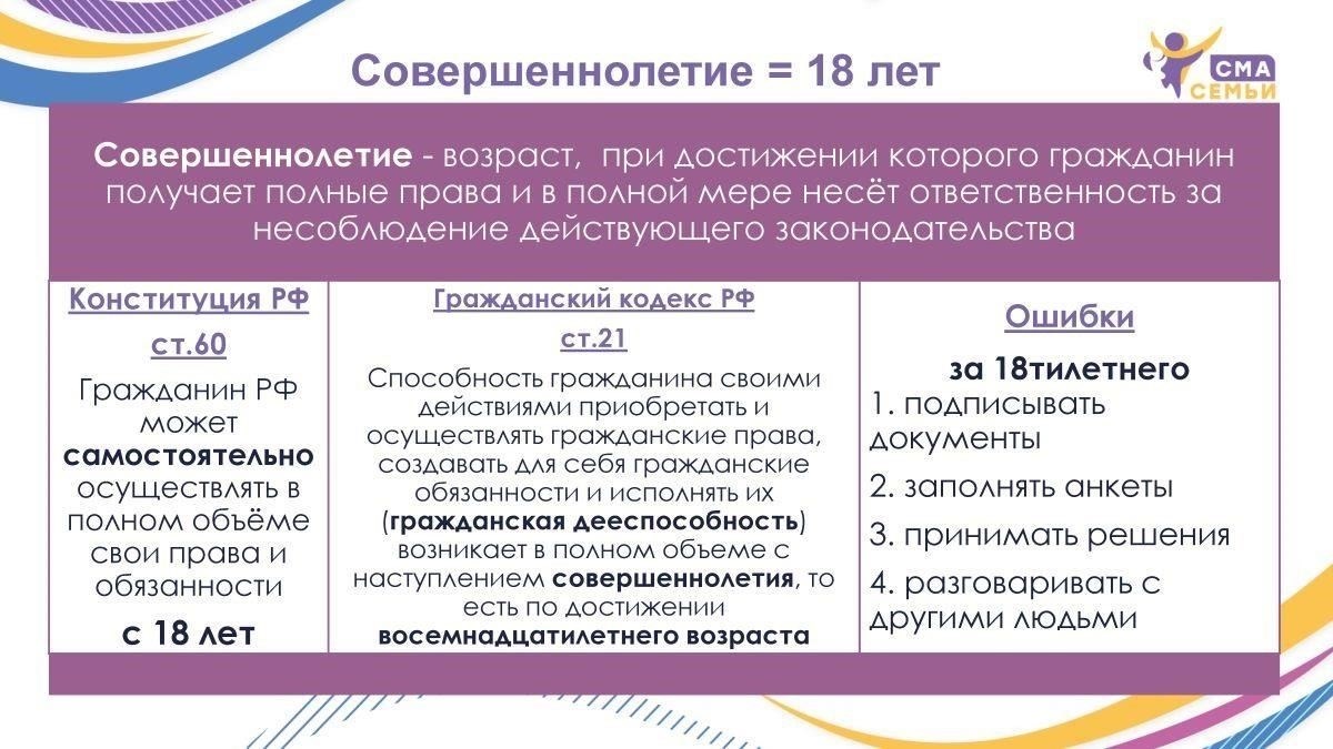 Когда инвалидность предоставляется в возрасте до 18 лет