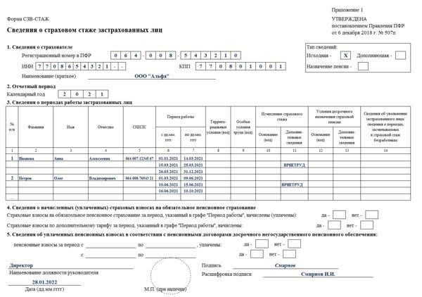 Новые требования к представлению данных о сотрудниках в СЗВ-СТАЖ