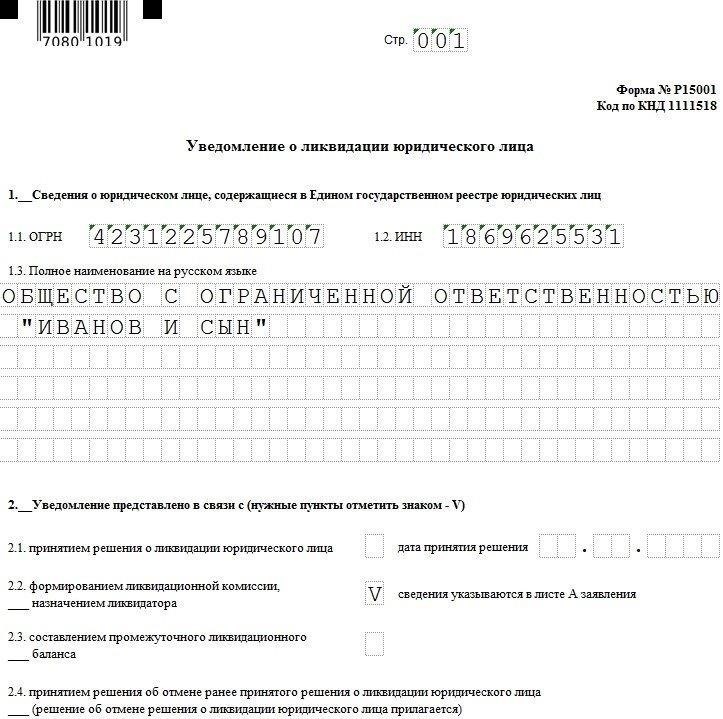 Оценка непогашенных долгов перед началом процесса ликвидации ООО